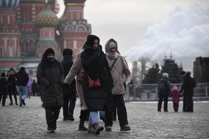 Сильные морозы в Москве