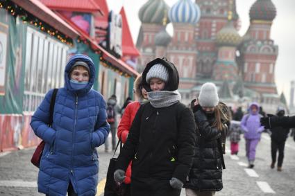 Сильные морозы в Москве