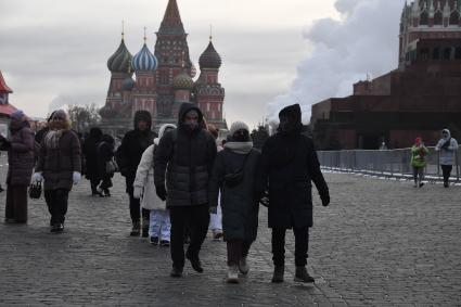 Сильные морозы в Москве