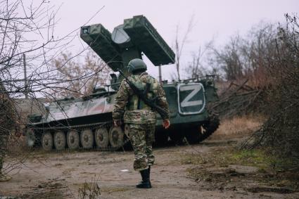 Бойцы ПВО под Донецком