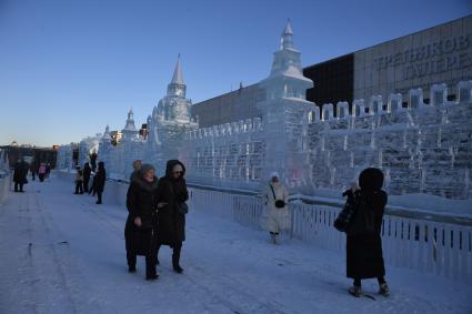 Фестиваль ледяных и снежных скульптур `Ледовая Москва` в парке`Музеон`