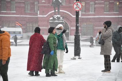 Снегопад в Москве