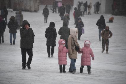 Снегопад в Москве