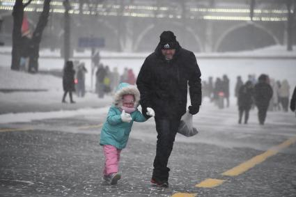 Снегопад в Москве