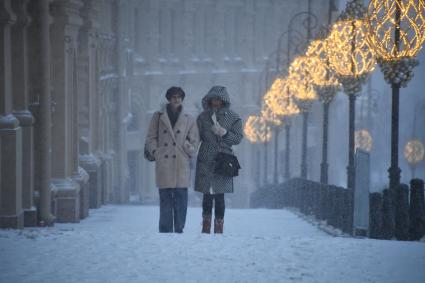 Снегопад в Москве