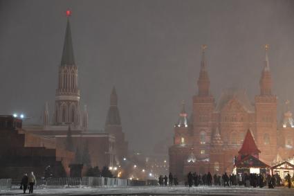 Сильный снегопад в Москве