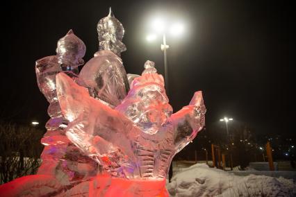 Конкурс ледовых скульптур `Волшебный лед Сибири`