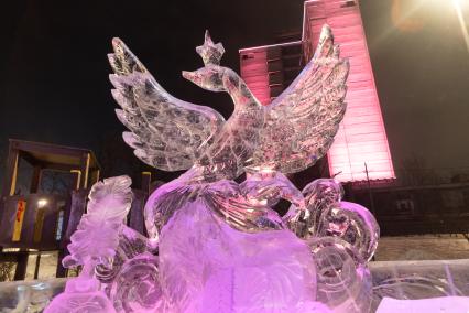 Конкурс ледовых скульптур `Волшебный лед Сибири`