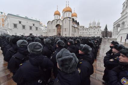 Принятие присяги военнослужащими Президентского полка России