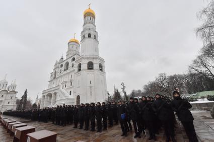 Принятие присяги военнослужащими Президентского полка России