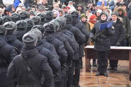 Принятие присяги военнослужащими Президентского полка России