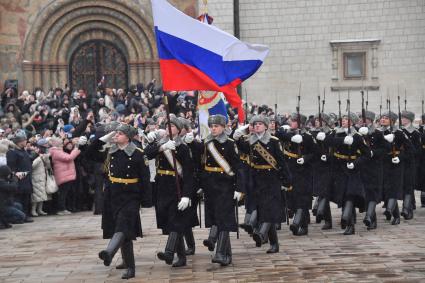 Принятие присяги военнослужащими Президентского полка России