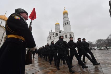 Принятие присяги военнослужащими Президентского полка России