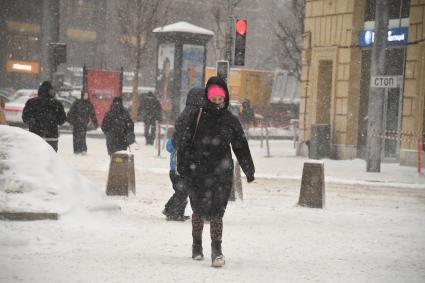 Снегопад в Москве