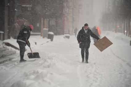 Снегопад в Москве