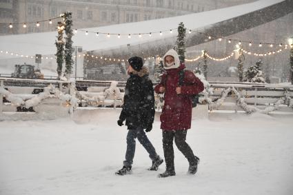 Снегопад в Москве