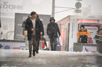 Снегопад в Москве