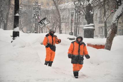 Снегопад в Москве