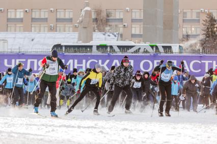 Всероссийская массовая гонка \"Лыжня России - 2024\" в Челябинске