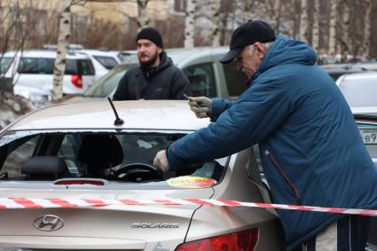 Последствия атаки беспилотников в Санкт-Петербурге
