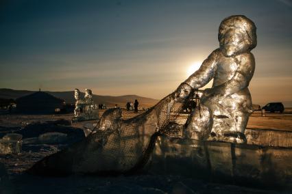 Фестиваль ледовых скульптур `Olkhon Ice Park`