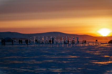 Фестиваль ледовых скульптур `Olkhon Ice Park`