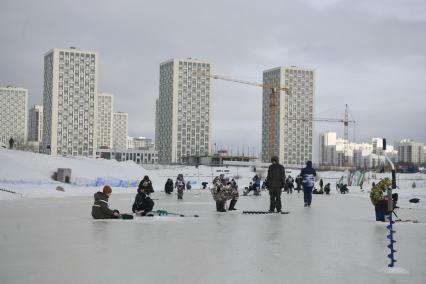 Соревнования по зимней рыбалке  в Академическом районе Екатеринбурга