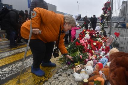 Акция памяти жертв теракта в подмосковном \"Крокус Сити Холле\"