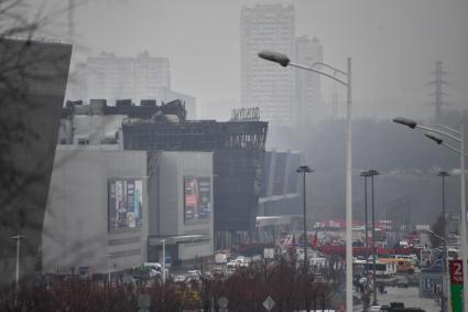 Последствия теракта в \"Крокус Сити Холле\" в Красногорске