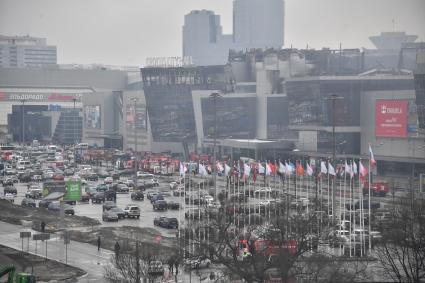 Последствия теракта в \"Крокус Сити Холле\" в Красногорске