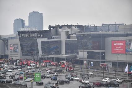 Последствия теракта в \"Крокус Сити Холле\" в Красногорске