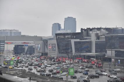 Последствия теракта в \"Крокус Сити Холле\" в Красногорске