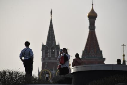 Теплая погода в Москве