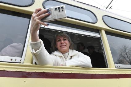 Парад ретротрамваев в Москве