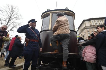 Парад ретротрамваев в Москве