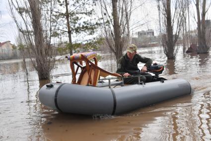 Наводнение в Оренбурге. Поселок `Солнечный`