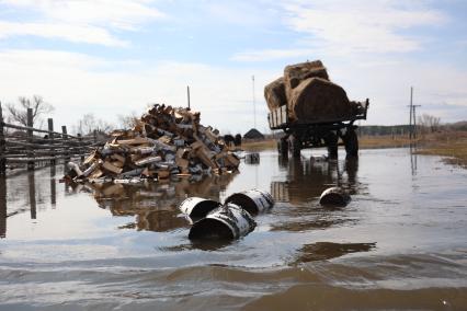 Паводок в Курганской области. Село Каминское