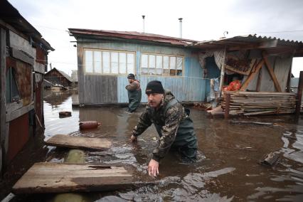 Паводок в Курганской области. Село Каминское