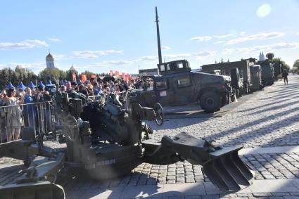 Выставка трофейной техники на Поклонной горе в Москве