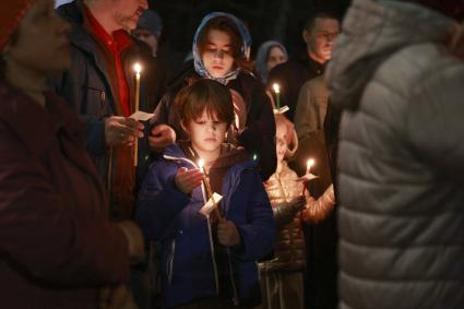 Пасхальное богослужение в Барнауле