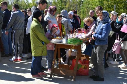 Освящение пасхальных куличей и яиц