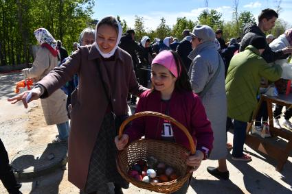 Освящение пасхальных куличей и яиц