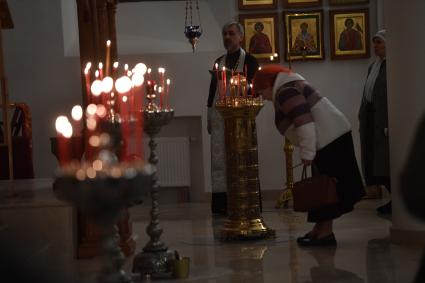 Пасхальная служба в Храме Успения Пресвятой Богородицы в Матвеевском