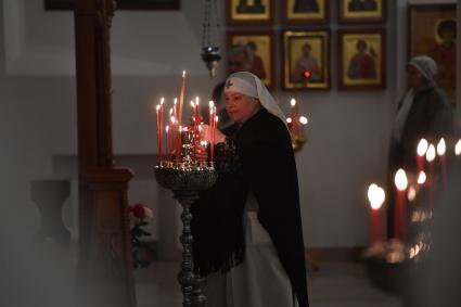 Пасхальная служба в Храме Успения Пресвятой Богородицы в Матвеевском