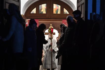 Пасхальная служба в Храме Успения Пресвятой Богородицы в Матвеевском