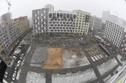 Снегопад в Москве в мае