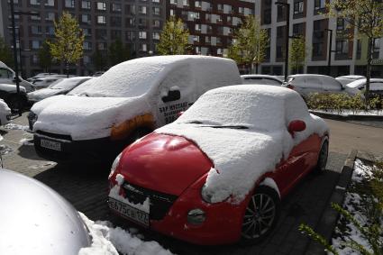 Снегопад в Москве в мае