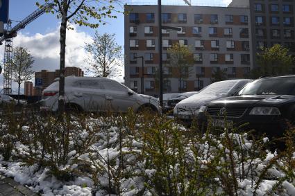 Снегопад в Москве в мае