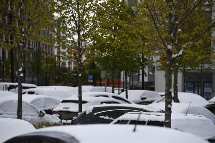 Снегопад в Москве в мае