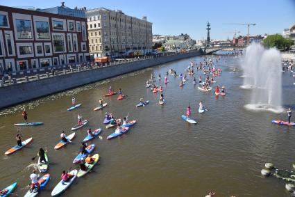 SUP-регата в рамках фестиваля \"Москва - на волне. Рыбная неделя\"